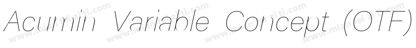 Acumin Variable Concept (OTF) Extra字体转换